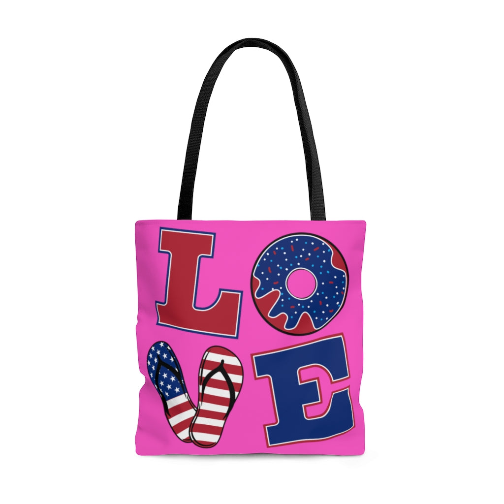 AOP American Love Candy Tote Bag