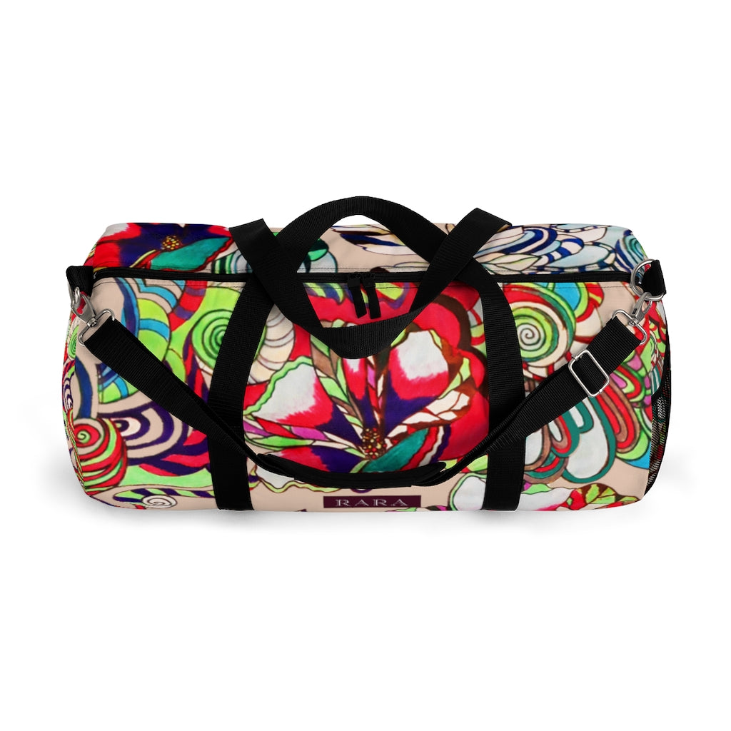 Artsy Floral Pop Nude Duffel Bag