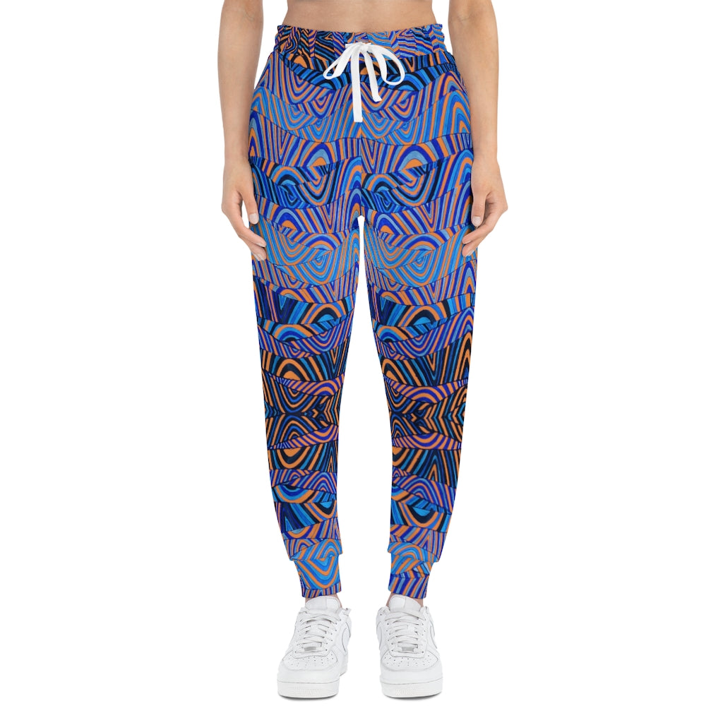 peach unisex psychedelic print joggers