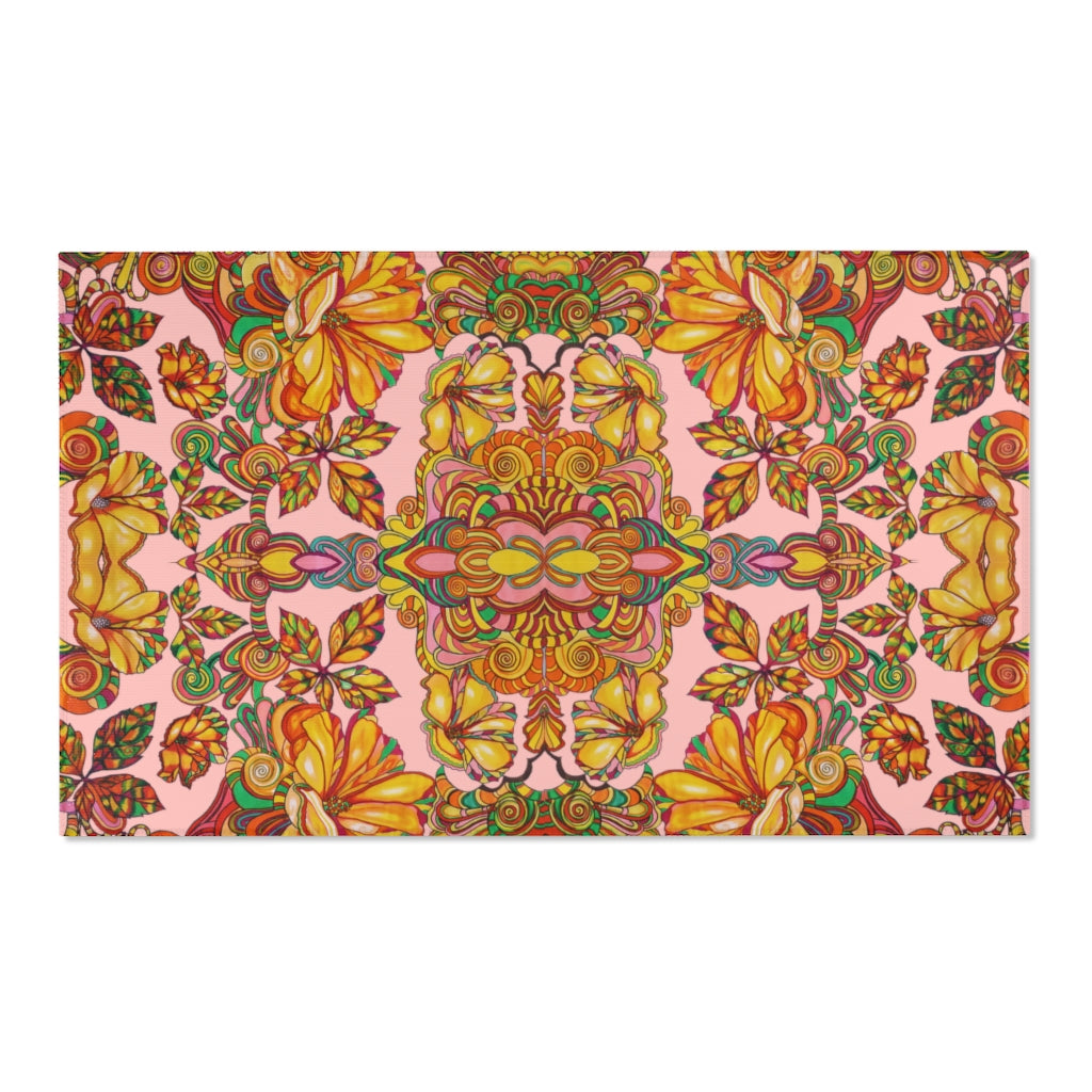 Artsy Floral Blush Area Rug