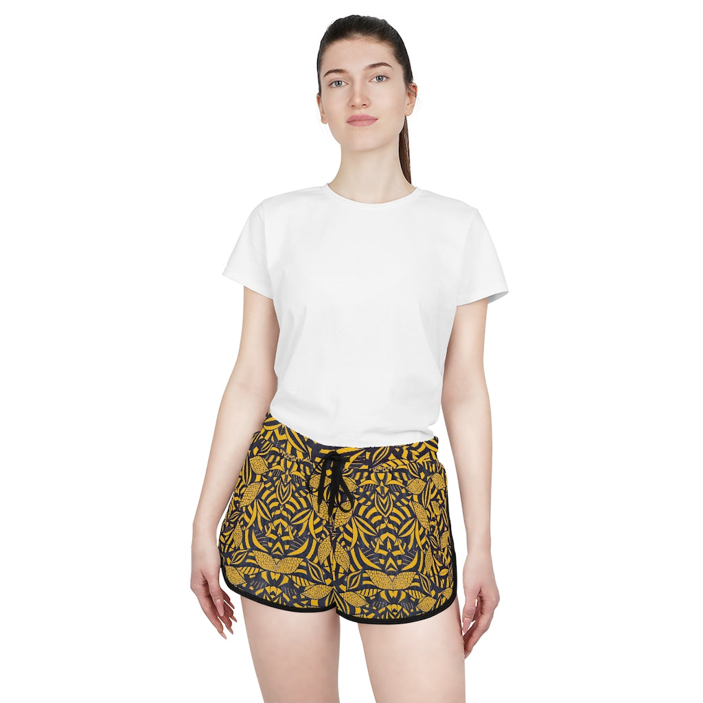 Yellow Tropical Minimalist Relaxed Shorts
