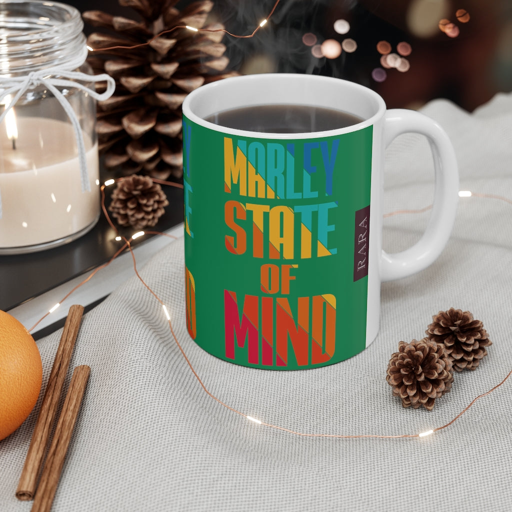 Marley Lawn Green Multi Print Ceramic Mug 11oz