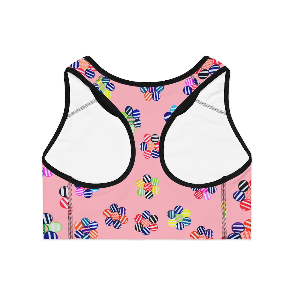 Blush Candy Florals (AOP) Sports Bra