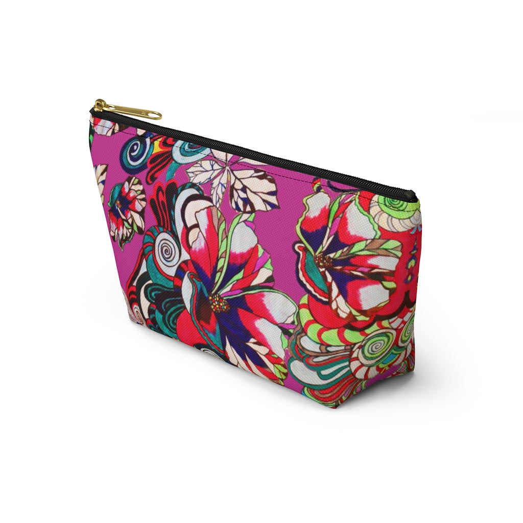 Floral Pop Magenta Accessory Pouch