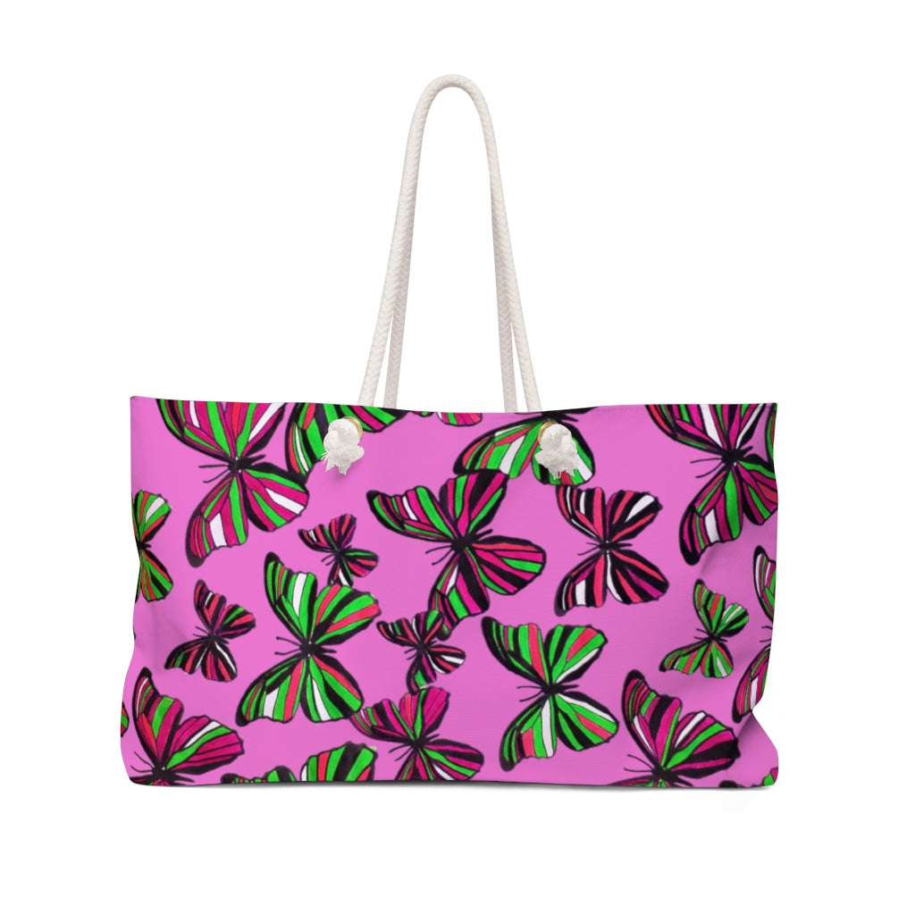 Butterflies Rosy Weekender Bag