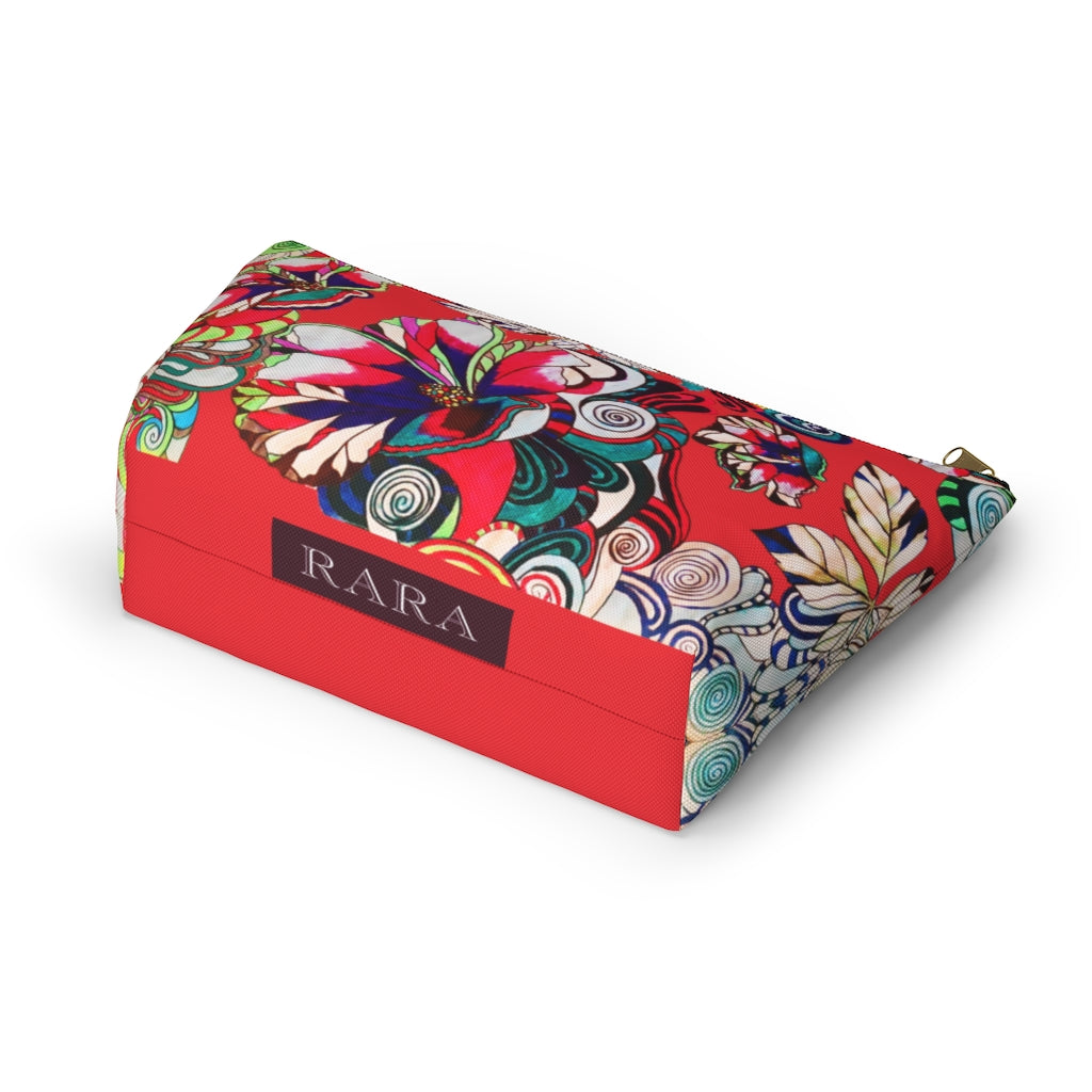 Floral Pop Red Accessory Pouch