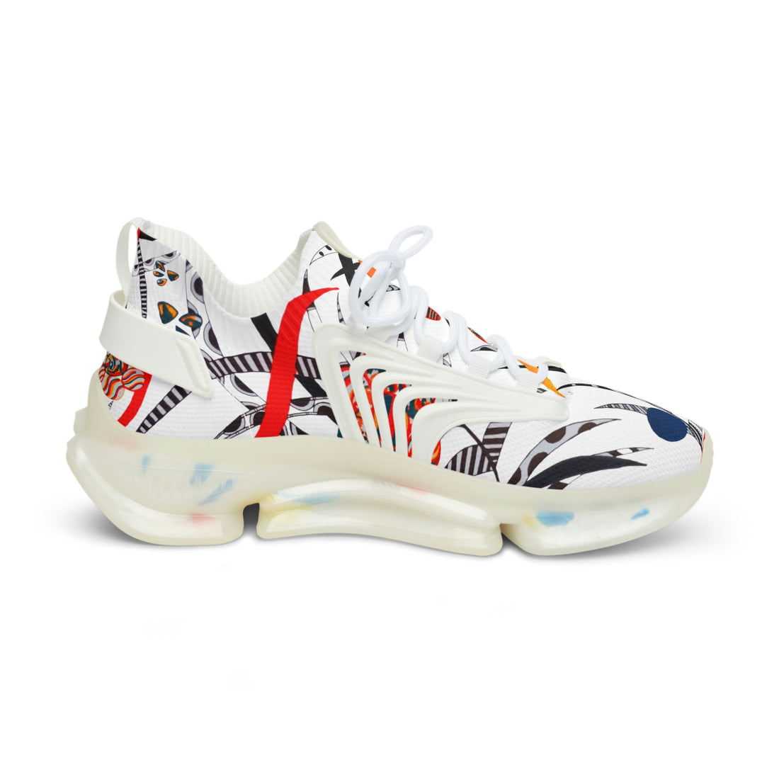 White Wildly Wicked OTT Men's Mesh Knit Sneakers