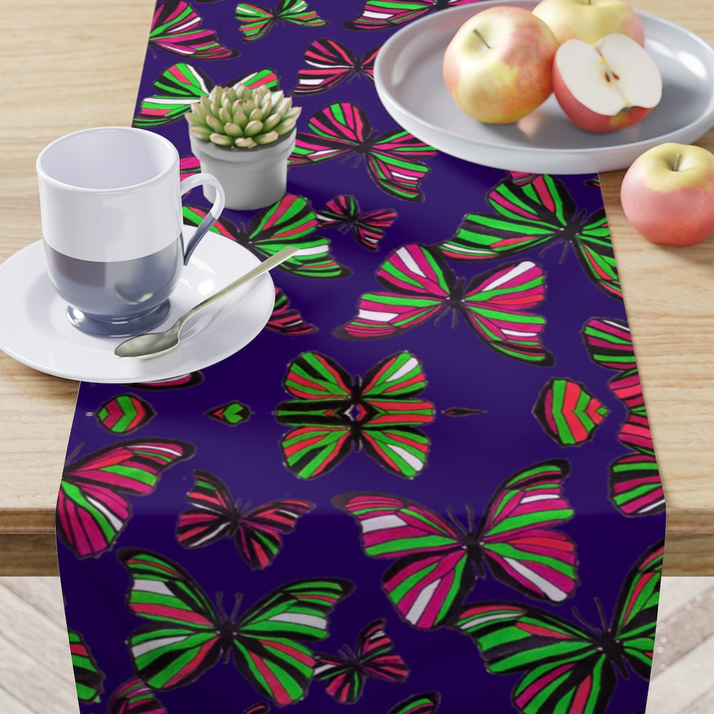 Butterflies Violet Table Runner