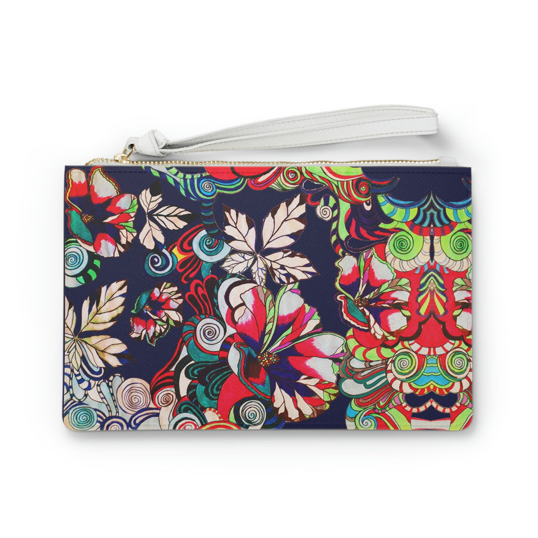 Ink Floral Pop Clutch Bag