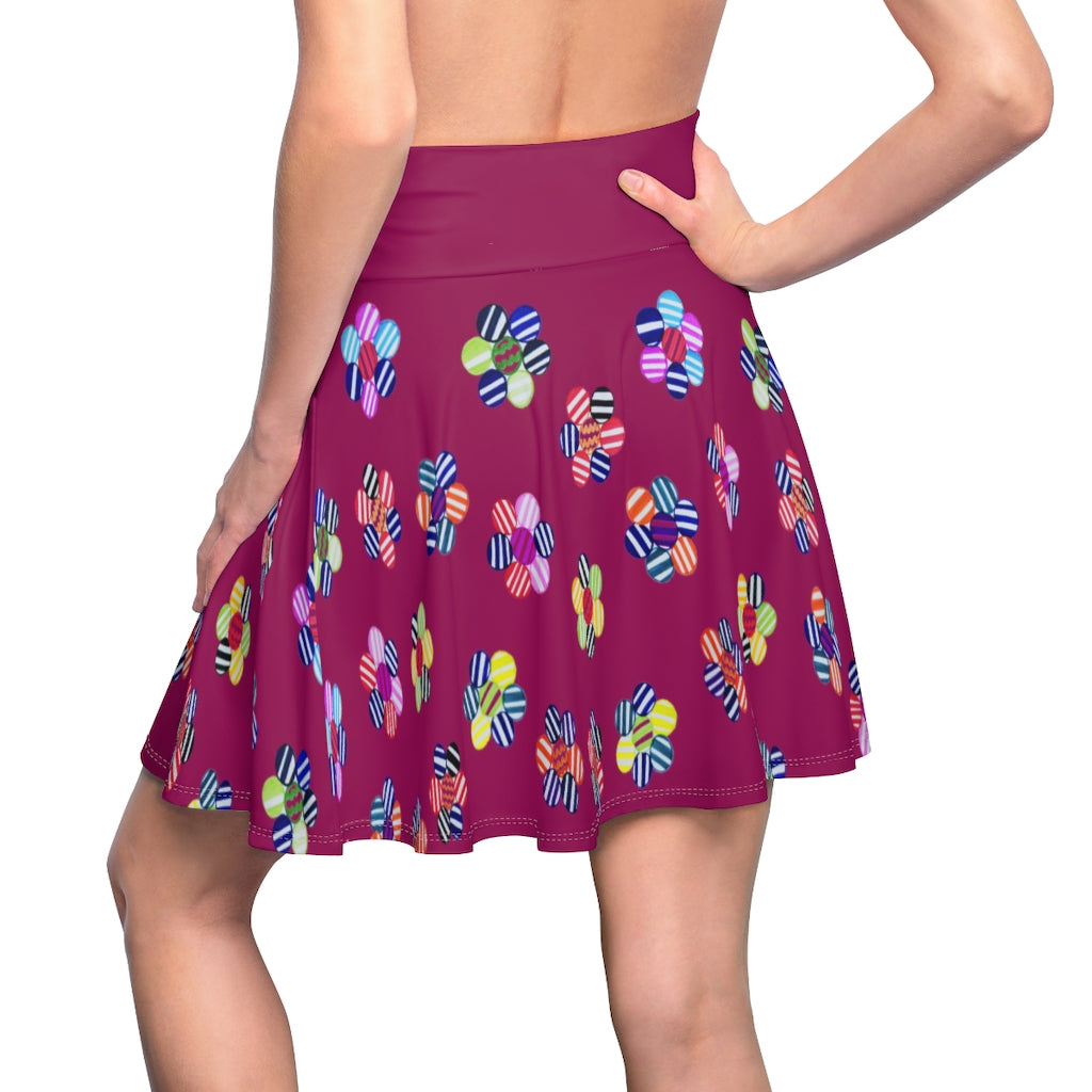 Orchid Candy Florals Skater Skirt
