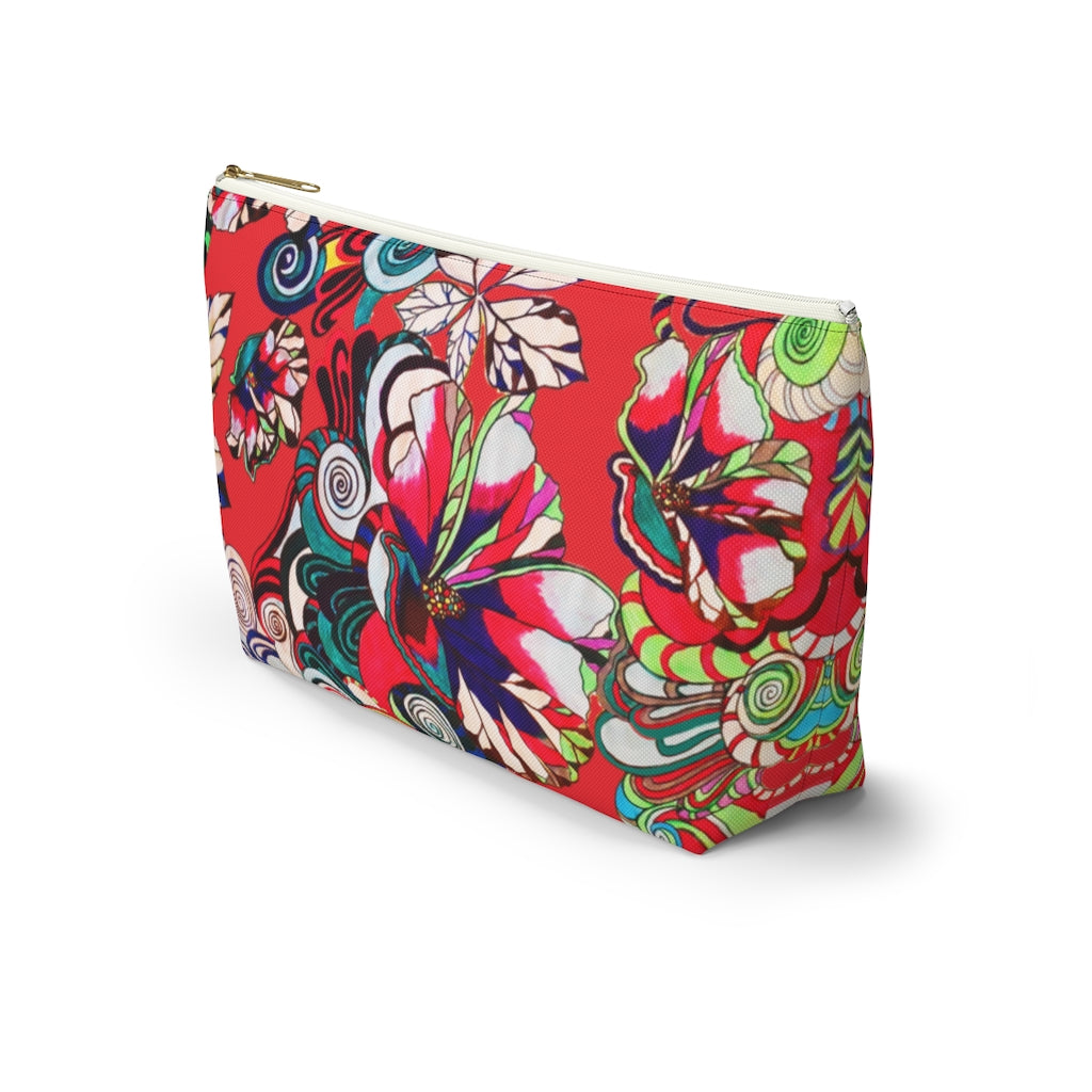 Floral Pop Red Accessory Pouch