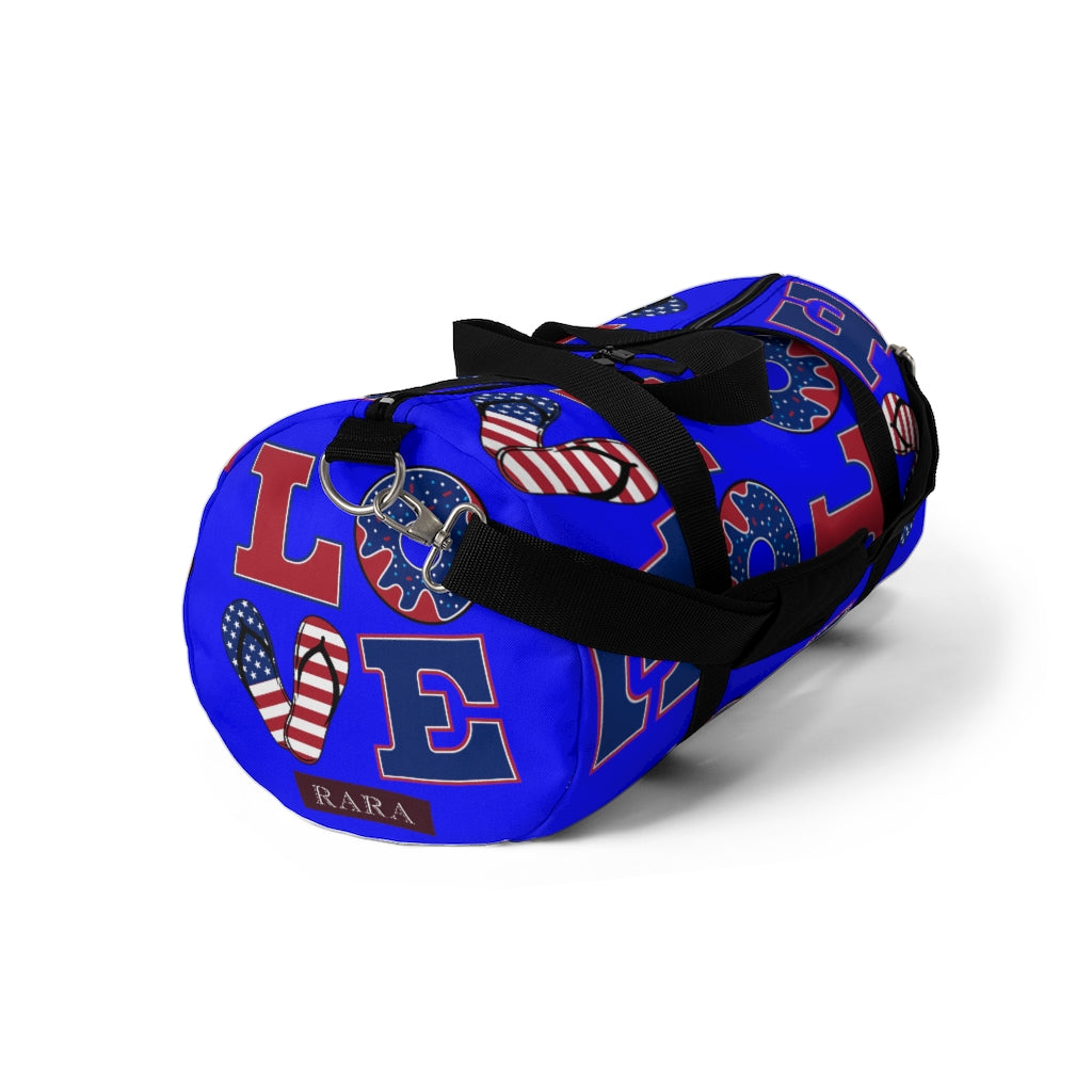 American Love Electric Blue Duffel Bag