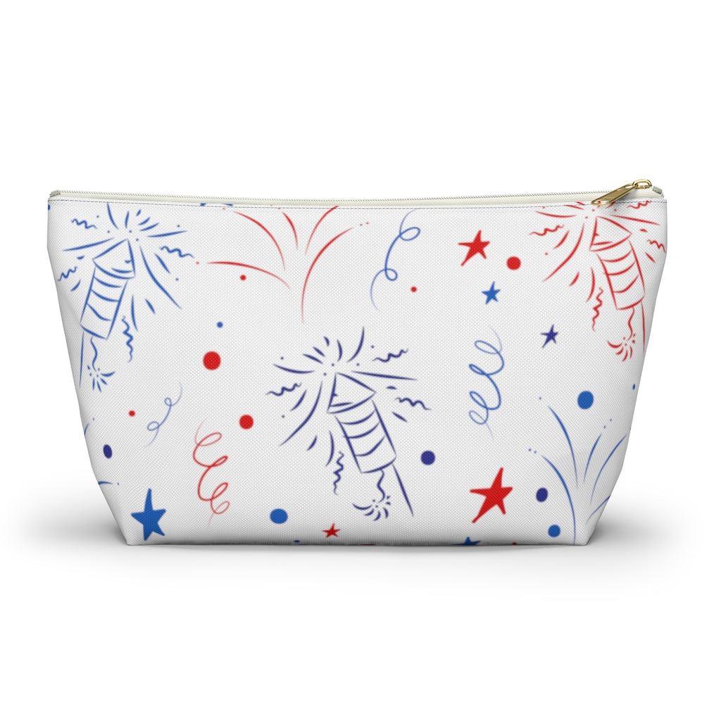 Firecracker White Accessory Pouch