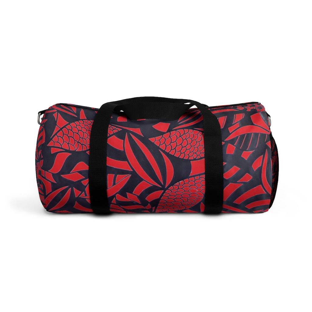 Tropical Minimalist Red Duffel Bag
