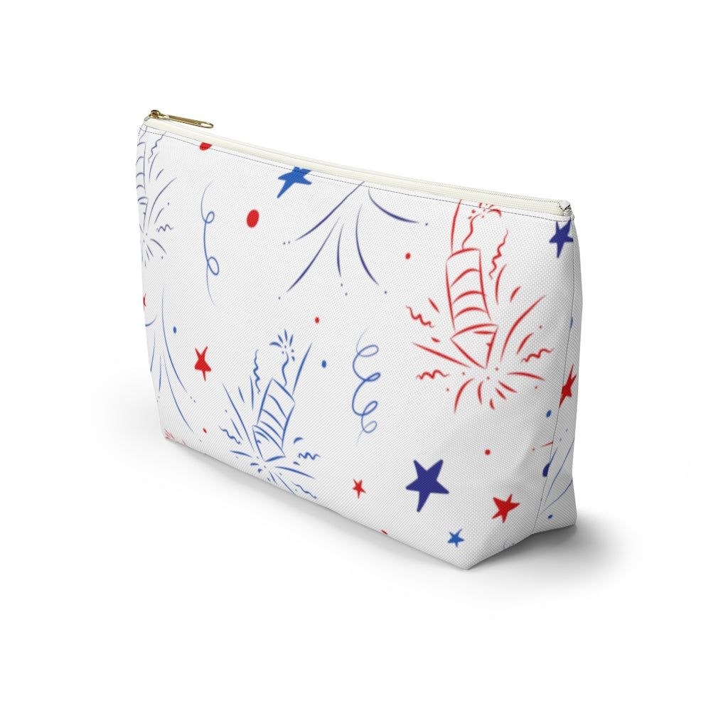 Firecracker White Accessory Pouch