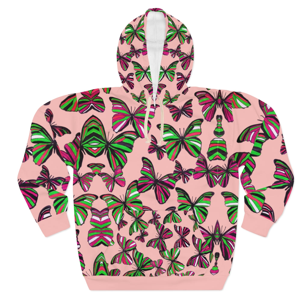 Butterflies Pullover Blush Hoodie
