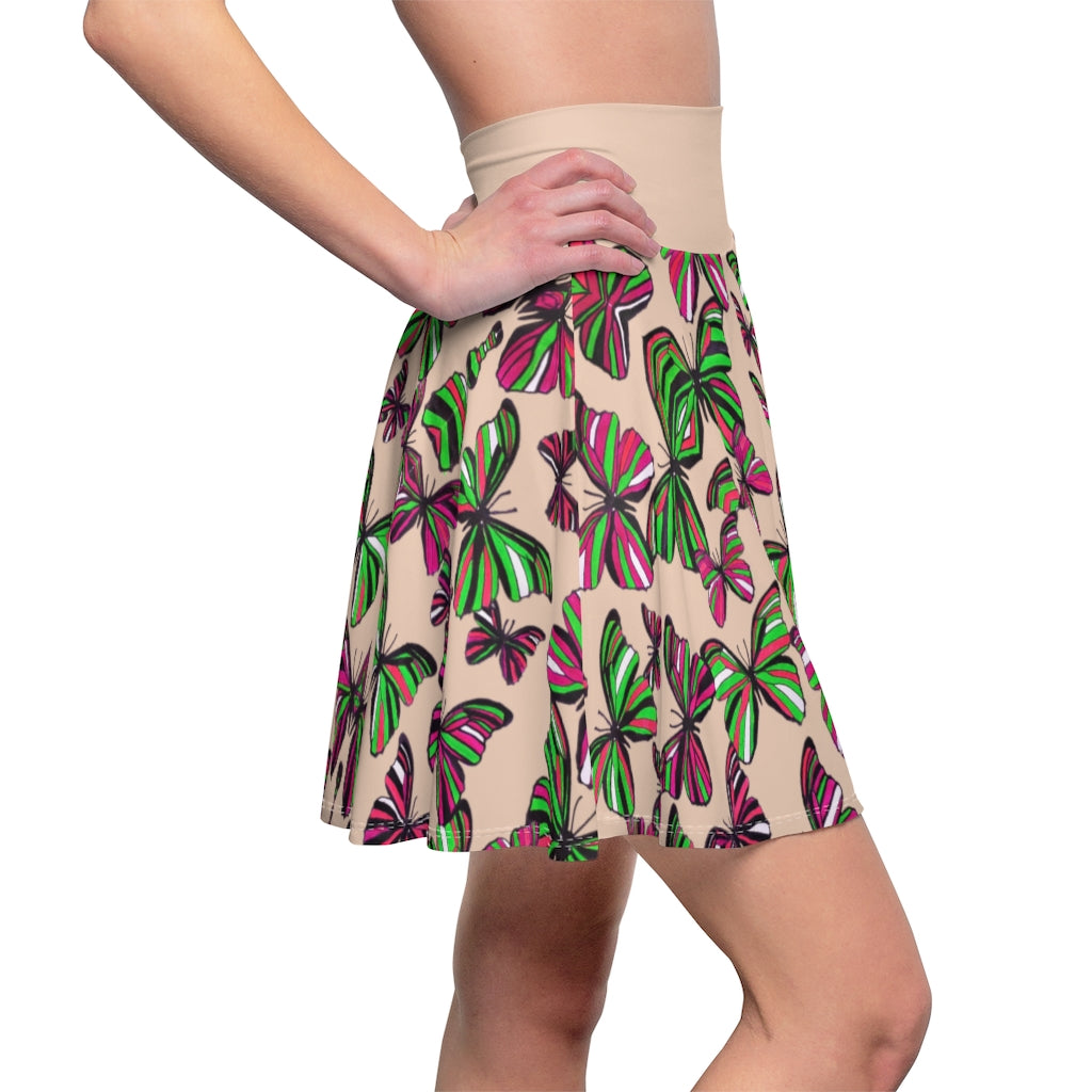 Butterflies Iced Coffee Skater Skirt