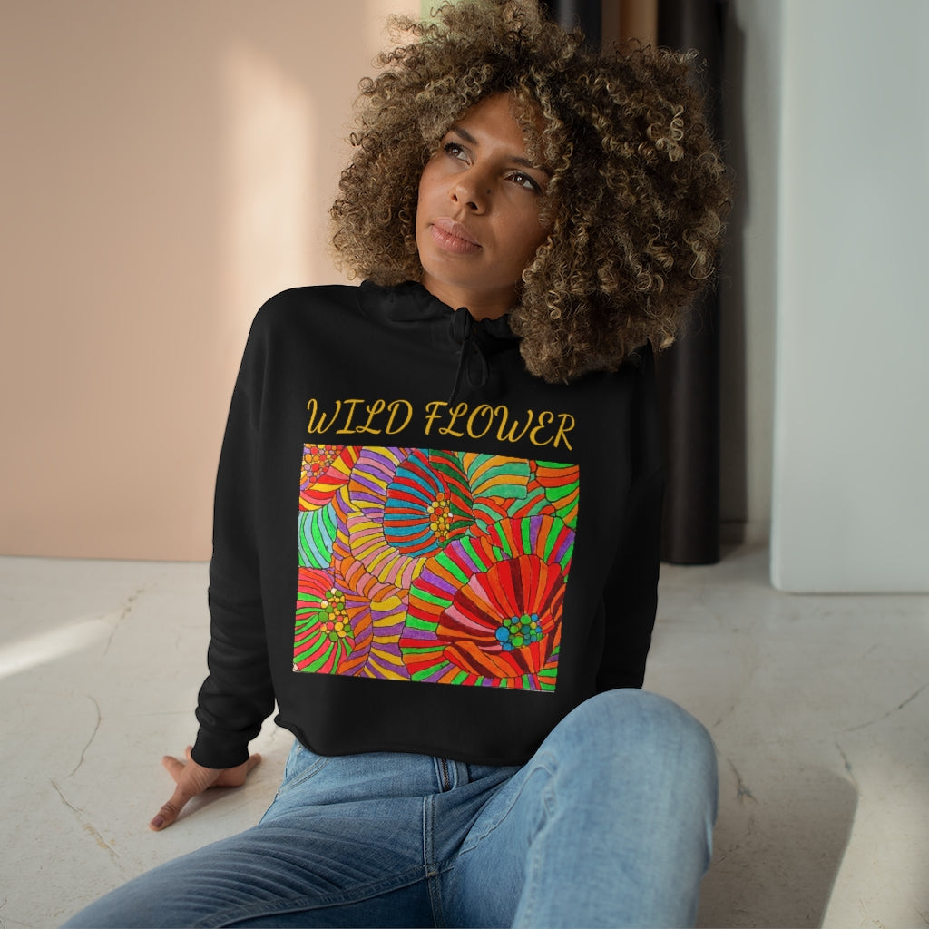 Women's Wild Flower Crop Hoodie