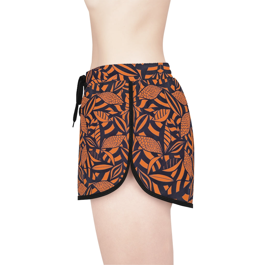 Peach Tropical Minimalist Relaxed Shorts