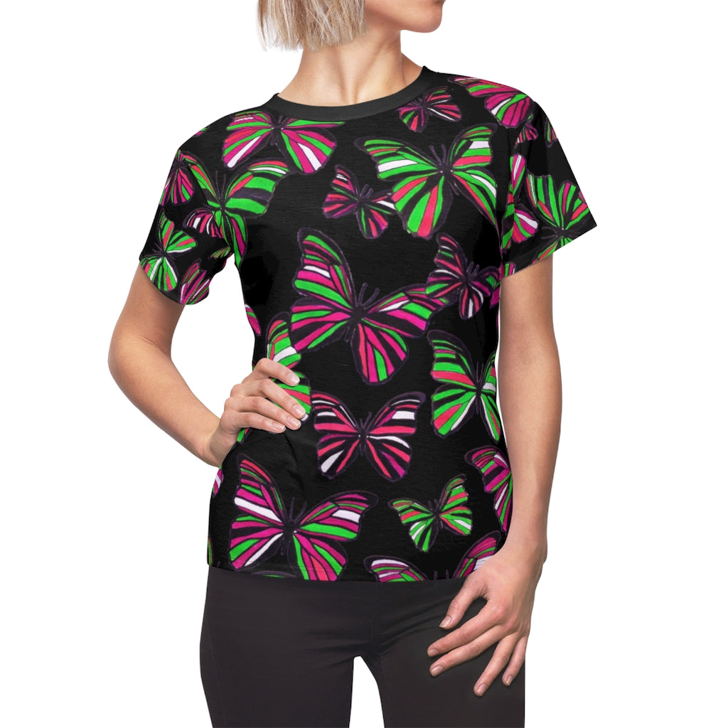 Butterflies AOP Black T-shirt