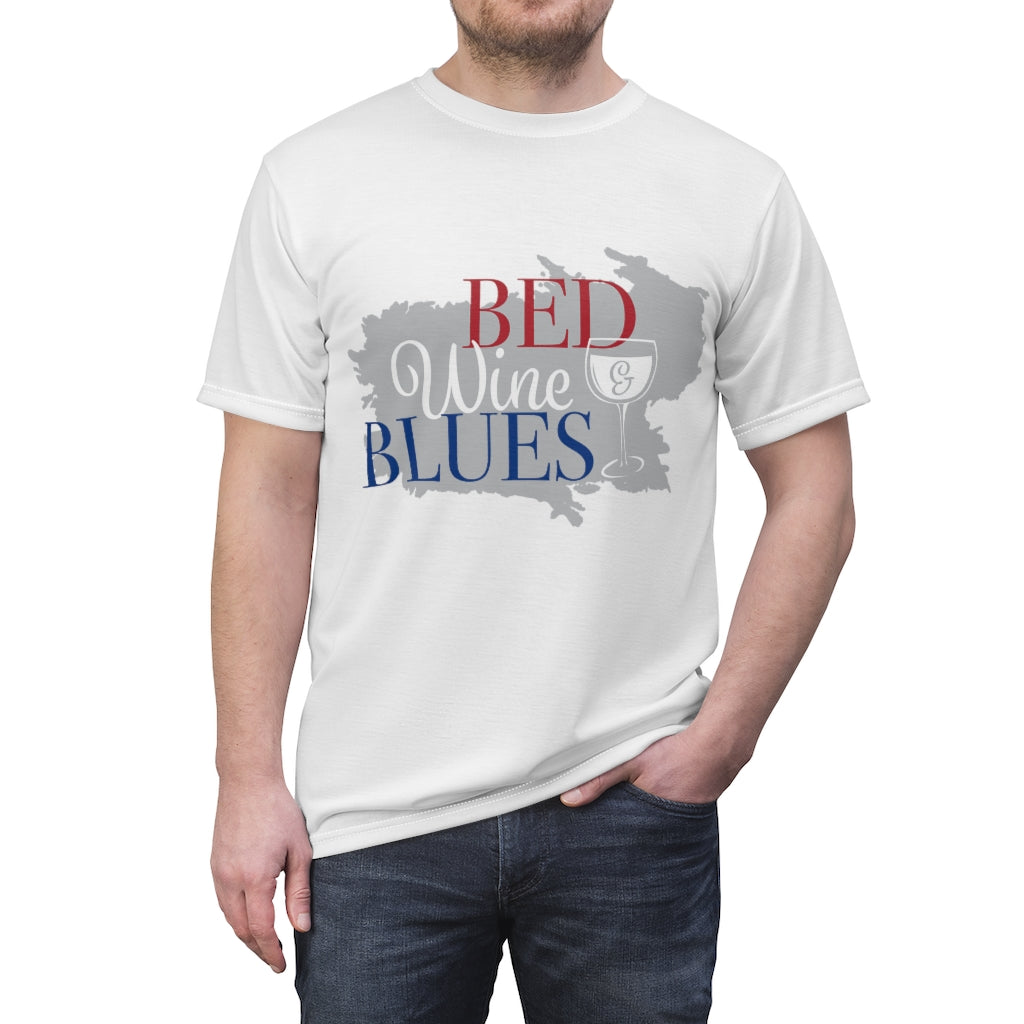 Menswear White AOP Blues Tee