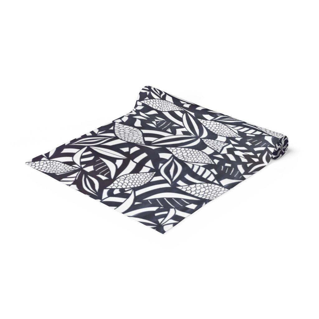 Tropical White Table Runner