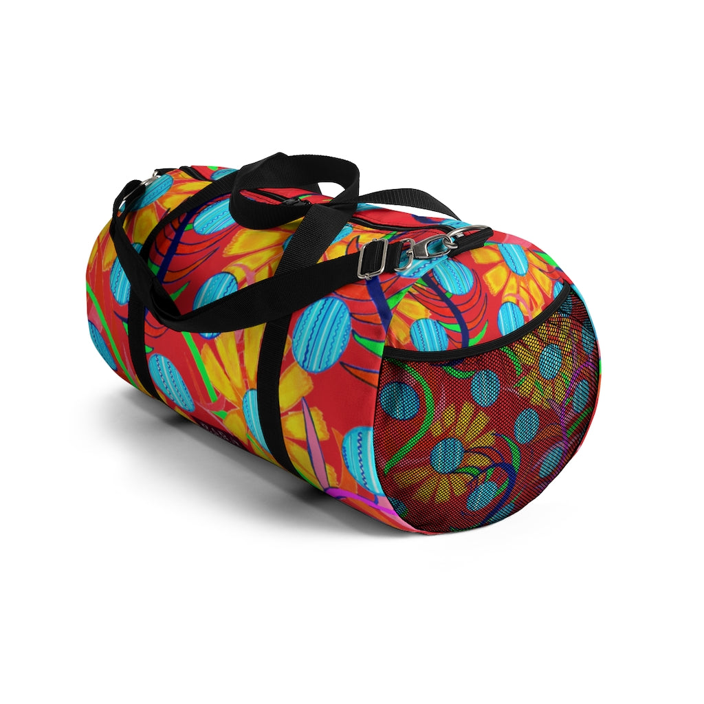 Sunflower Scarlet Duffel Bag