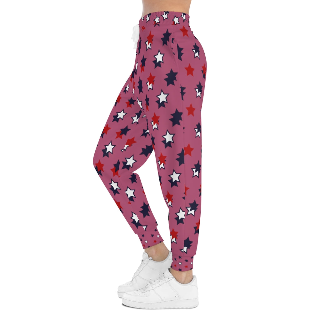 Unisex AOP Rose Taupe Starry Joggers