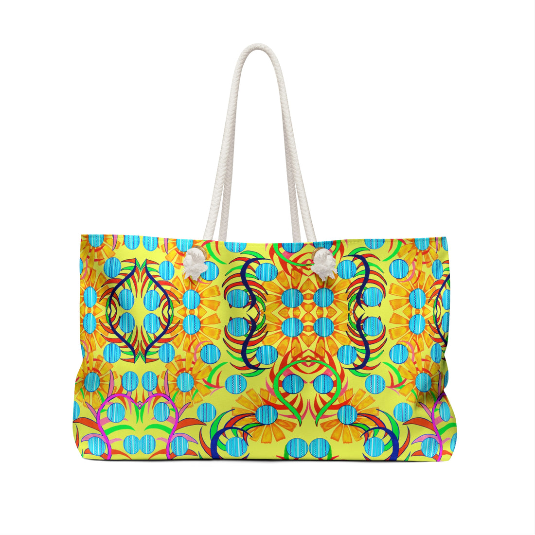 Canary Sunflower Weekender Open Beach Tote Bag