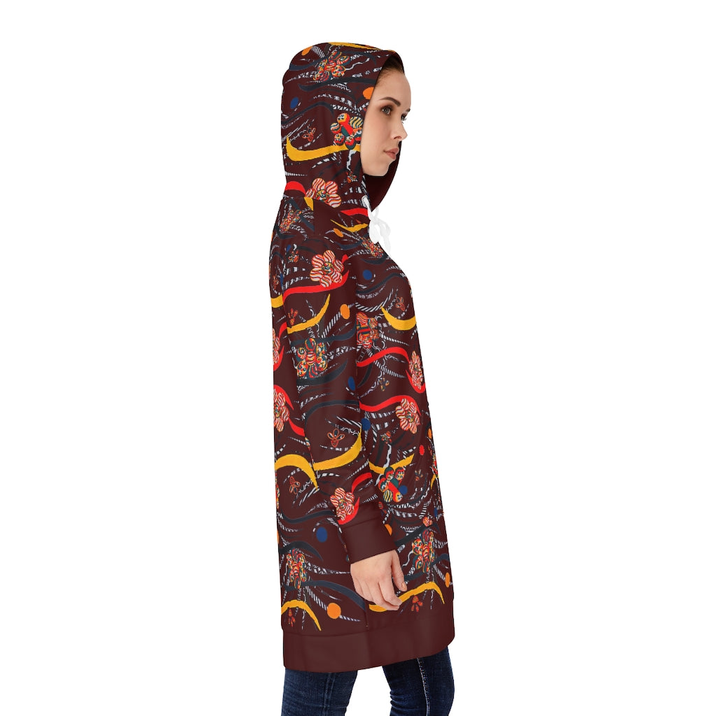 Marsala Wilderness Hoodie Dress (AOP)