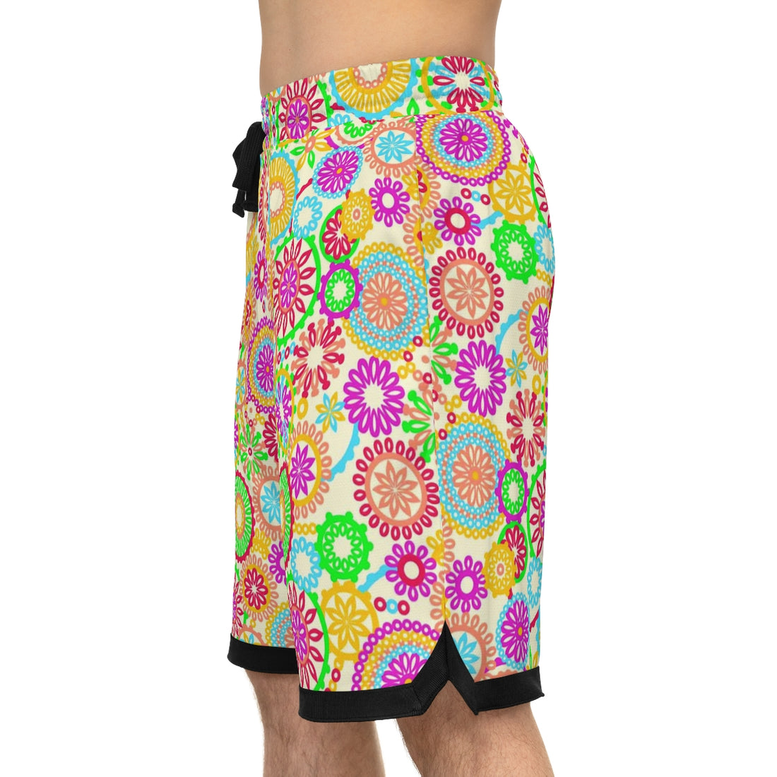 Lemon 70's Vibe Basketball Rib Shorts (AOP)