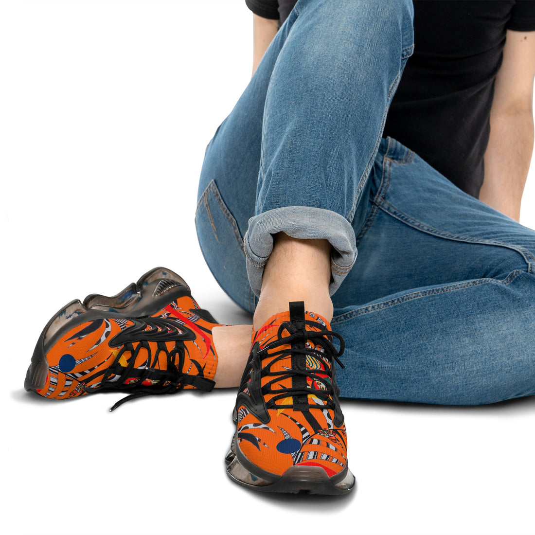 Orange Wildly Wicked OTT Men's Mesh Knit Sneakers