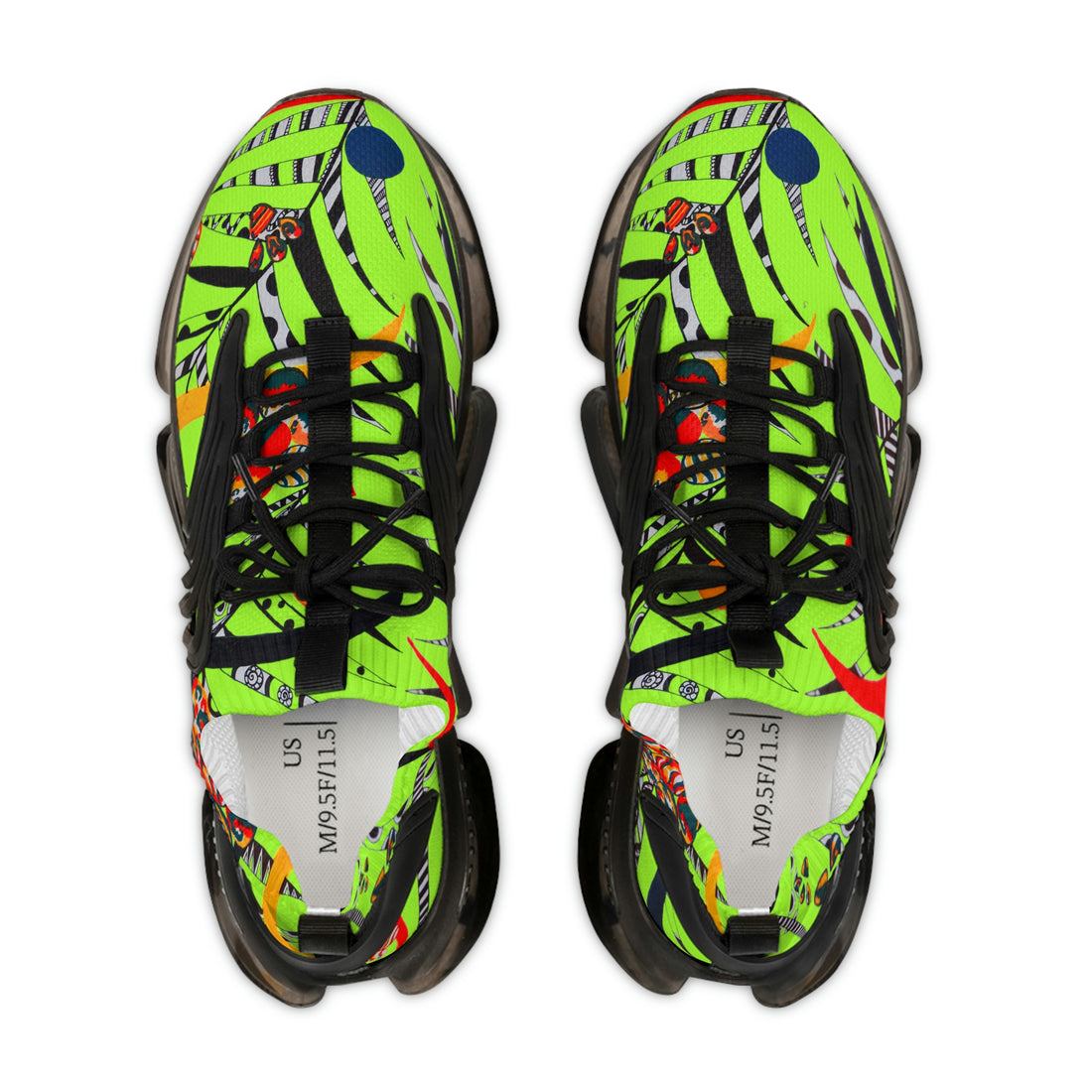 Lime Green Wildly Wicked OTT Men's Mesh Knit Sneakers