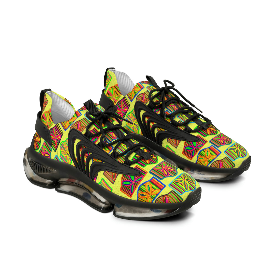 Canary Deco Print OTT Men's Mesh Knit Sneakers