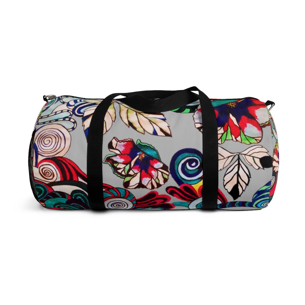 Artsy Floral Pop Slate Duffel Bag