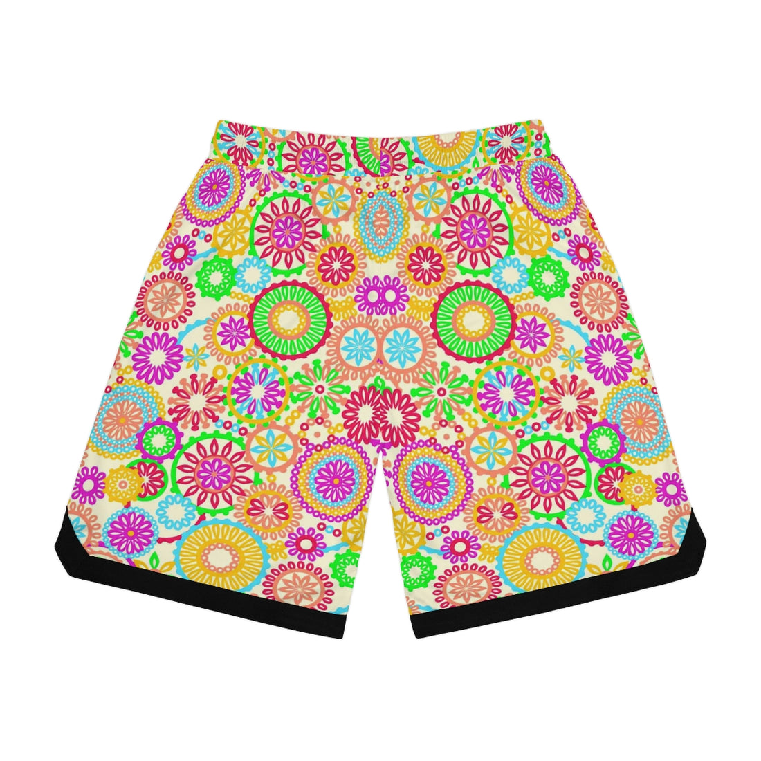 Lemon 70's Vibe Basketball Rib Shorts (AOP)