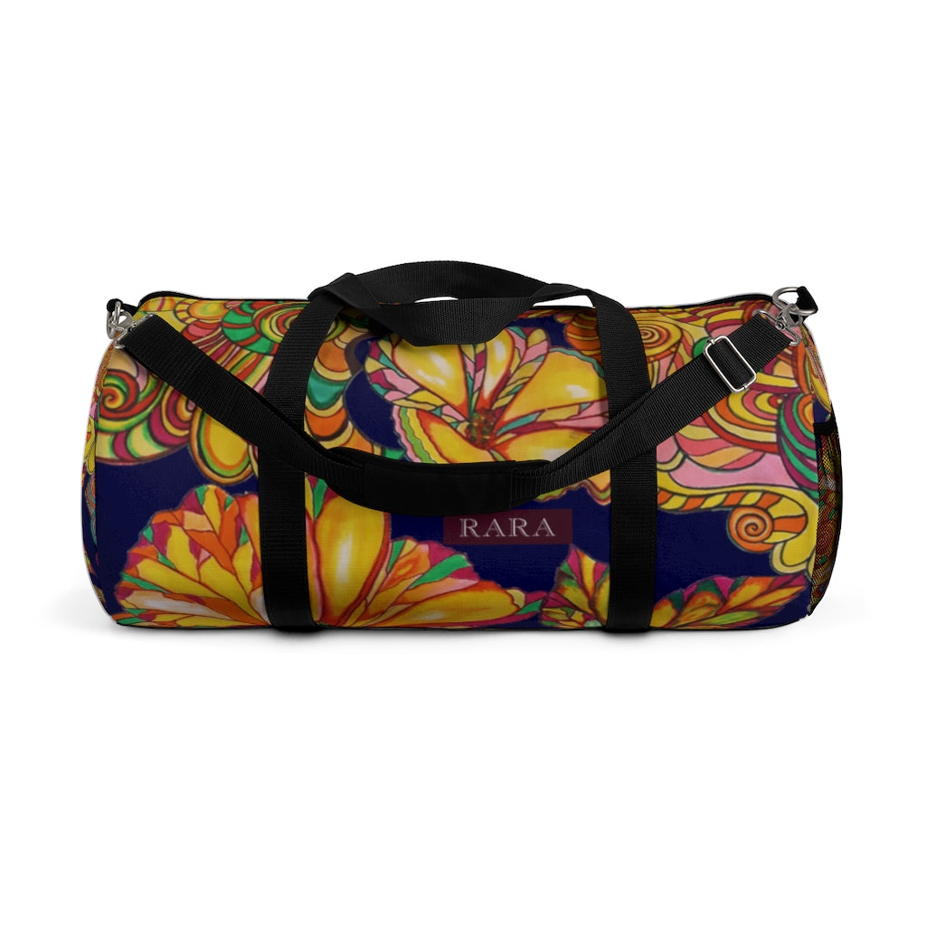 Artsy Floral Ink Duffel Bag