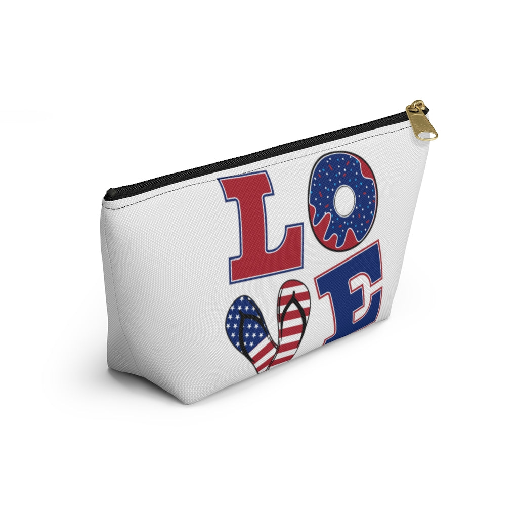 Love White Accessory Pouch