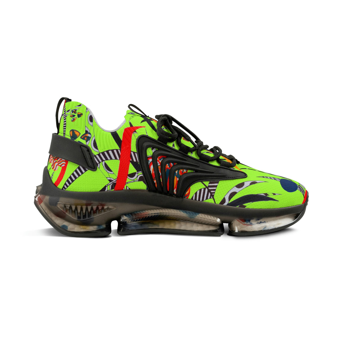 Lime Green Wildly Wicked OTT Men's Mesh Knit Sneakers