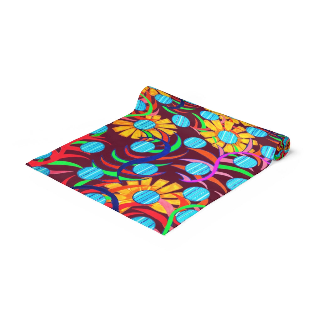 Sunflower Marsala Table Runner