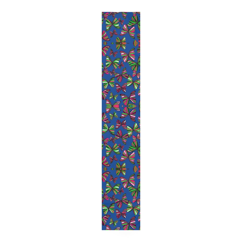 Butterflies Royal Blue Table Runner