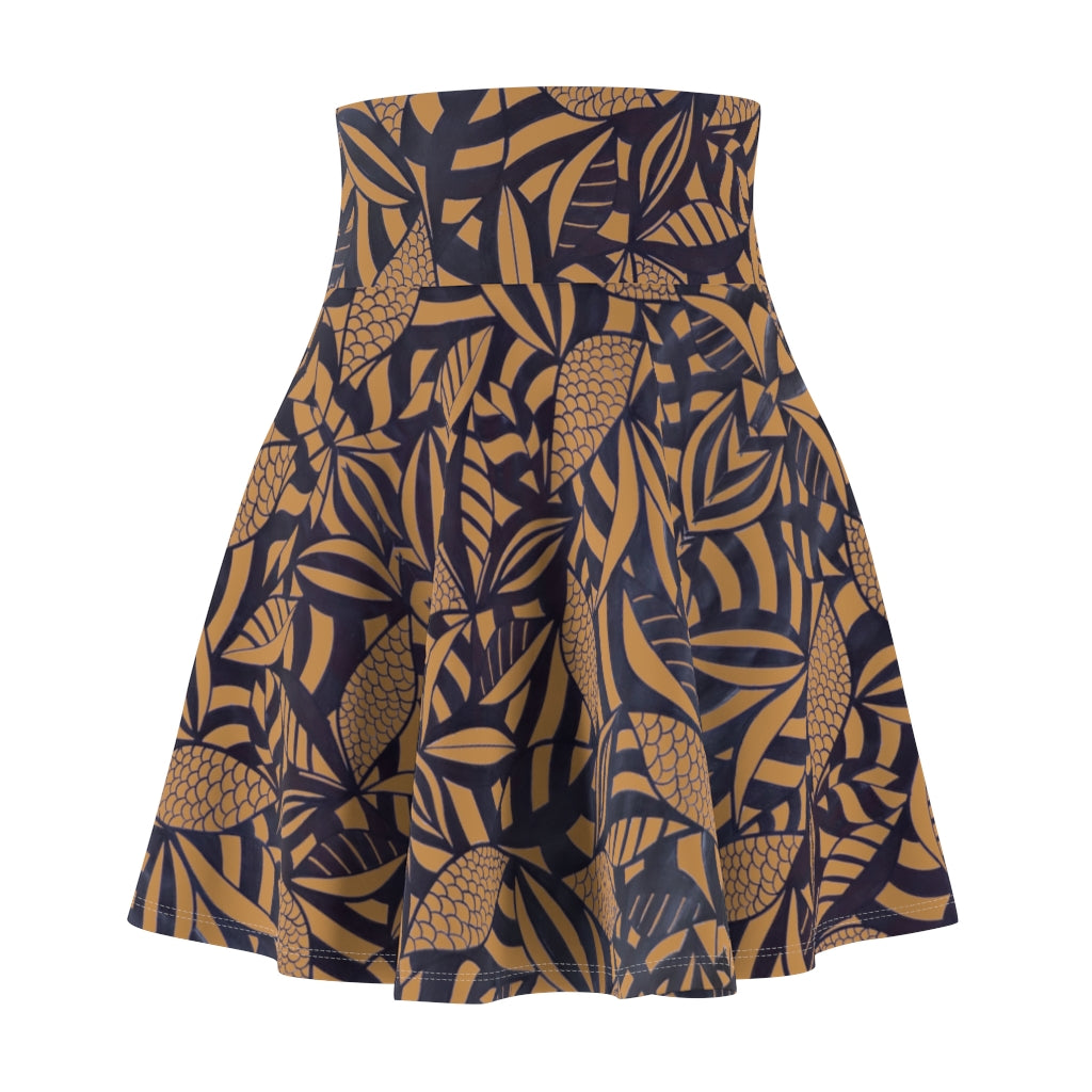 Tropical Minimalist Tussock Skater Skirt