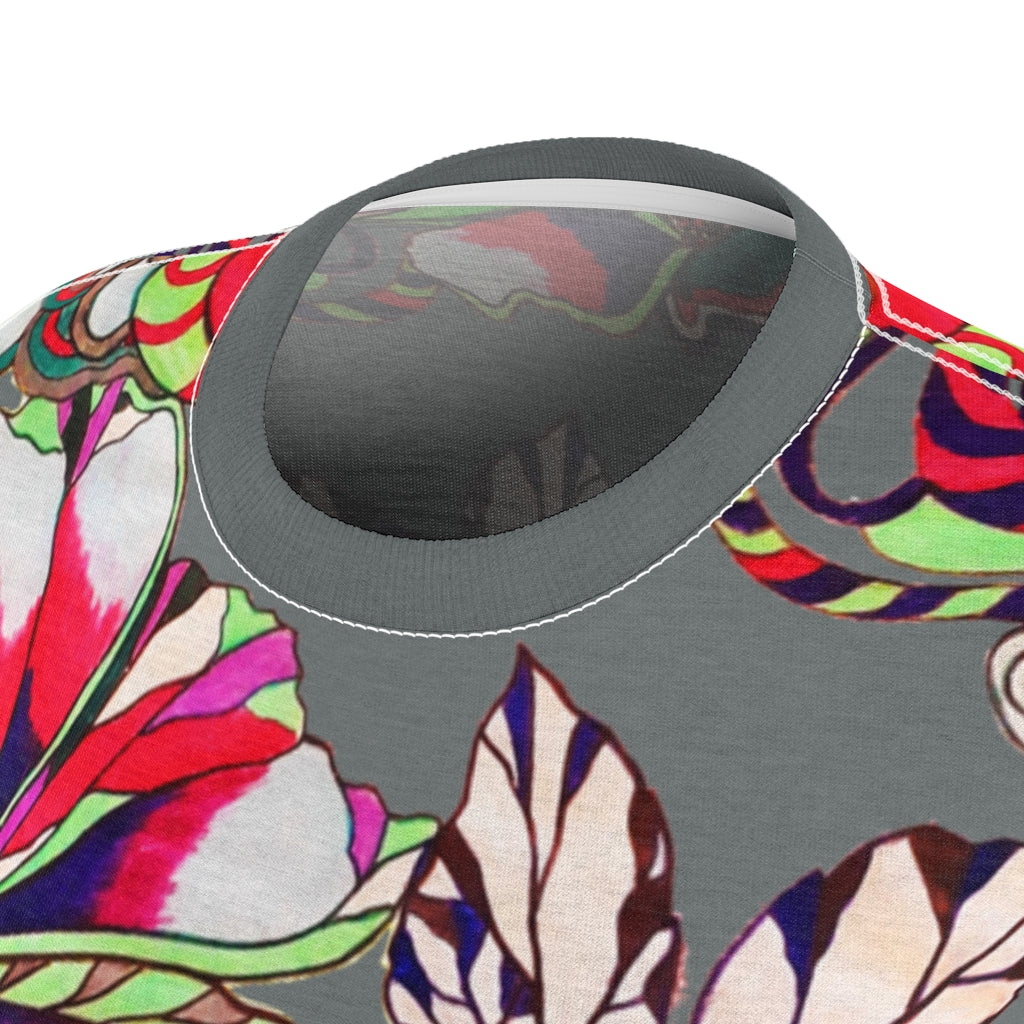 Graphic Floral AOP Grey T-Shirt