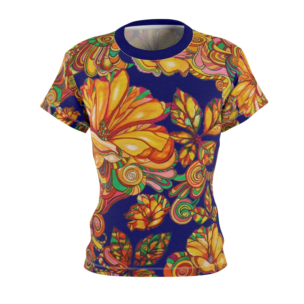 Artsy Floral Navy AOP T-Shirt
