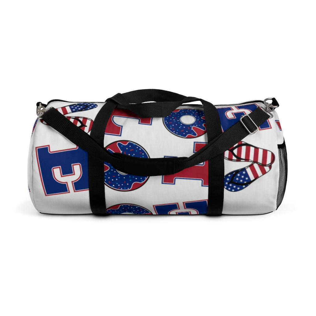 American Love White Duffel Bag