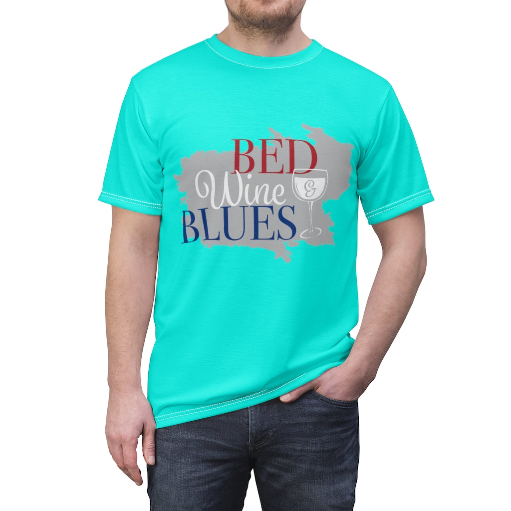 Menswear Cyan AOP Blues Tee