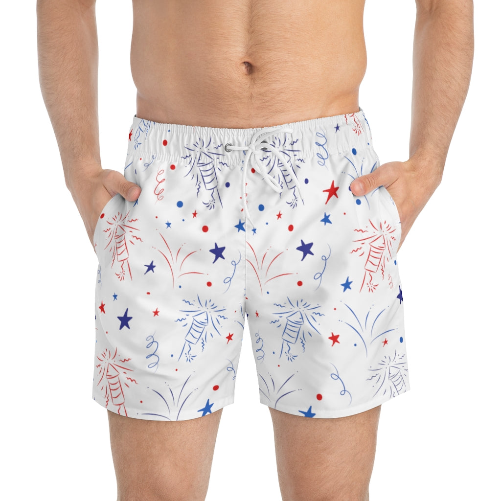 Men's Firecracker Swimming Trunks