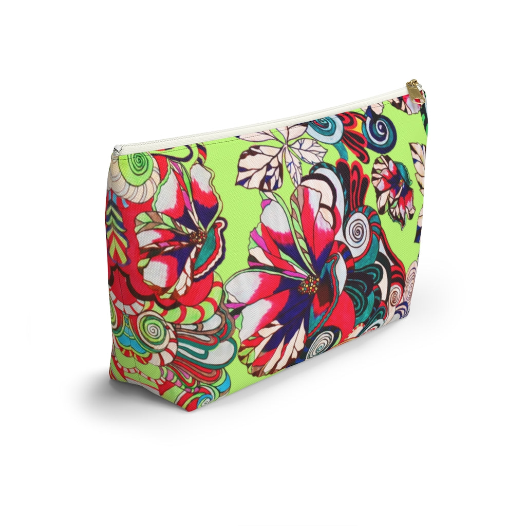 Artsy Floral Pop Lime Accessory Pouch
