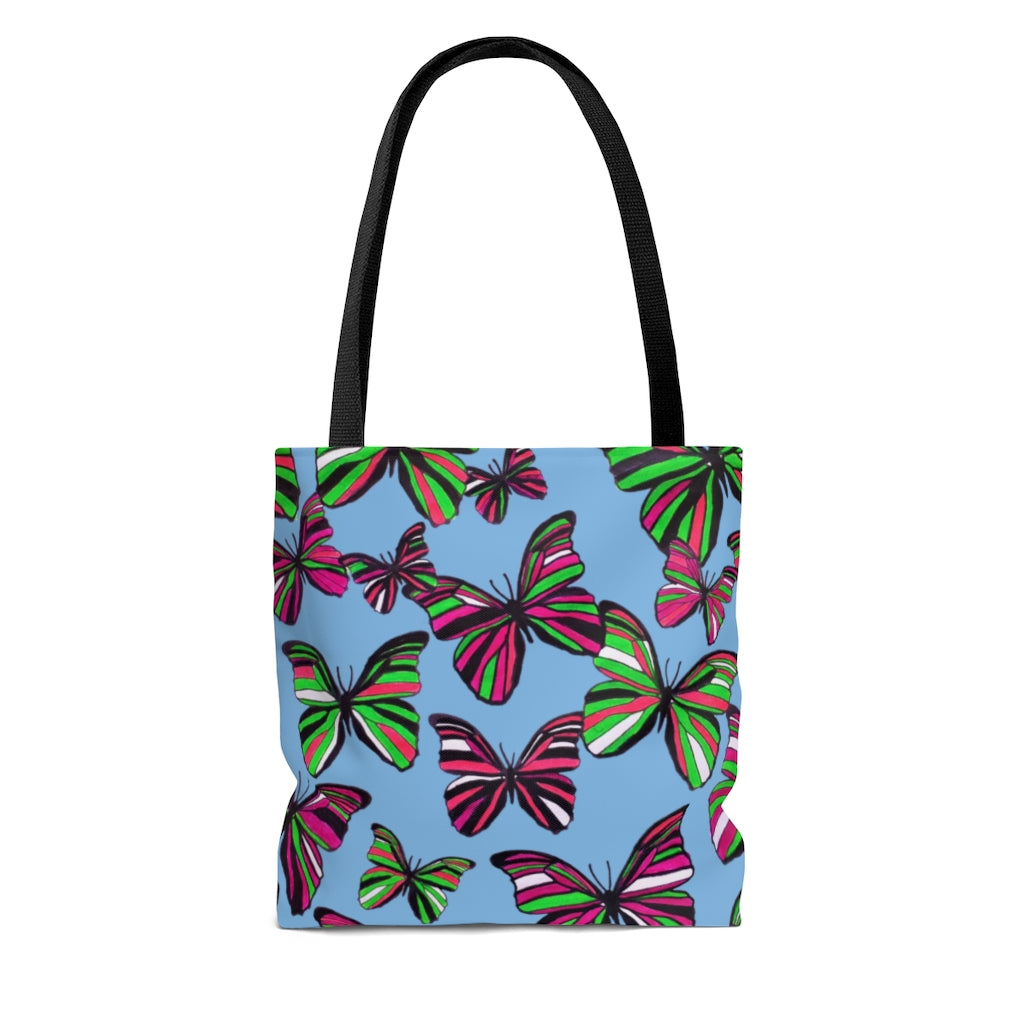 AOP Butterflies Sky Tote Bag