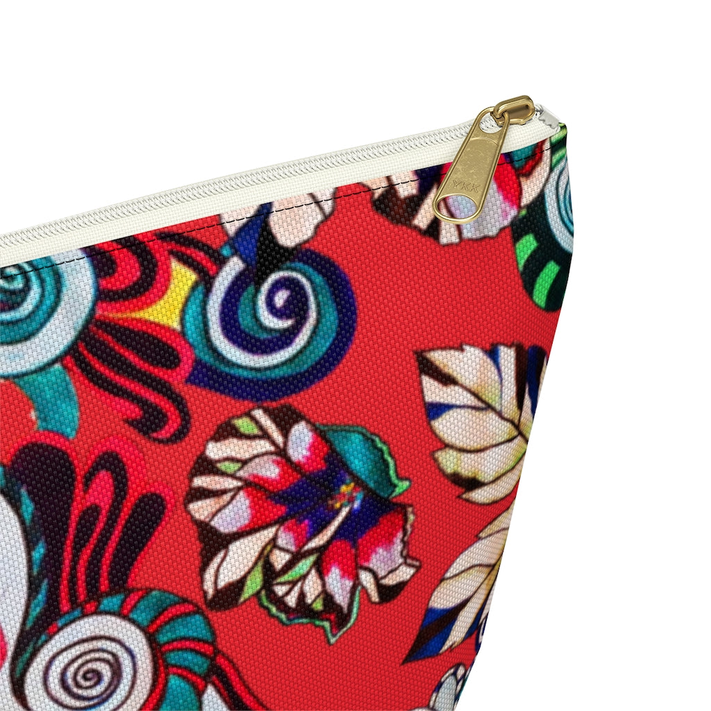 Floral Pop Red Accessory Pouch
